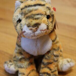 Ty Beanie Baby Rumba Tiger 10 Years Anniversary Plush Orange OS